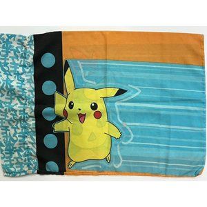 Vintage 90's 1998 Pokemon Pillowcase Charizard / Pikachu FLAWED